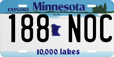 MN license plate 188NOC
