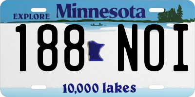 MN license plate 188NOI