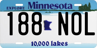 MN license plate 188NOL