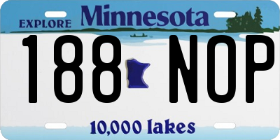 MN license plate 188NOP