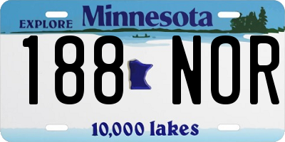 MN license plate 188NOR