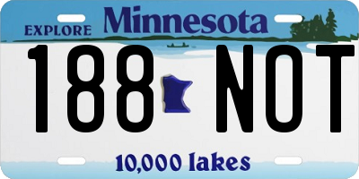 MN license plate 188NOT
