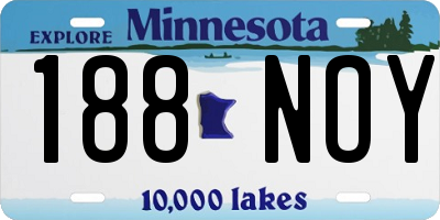 MN license plate 188NOY