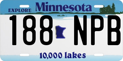 MN license plate 188NPB