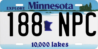 MN license plate 188NPC