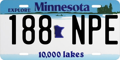 MN license plate 188NPE