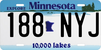 MN license plate 188NYJ
