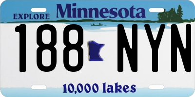 MN license plate 188NYN