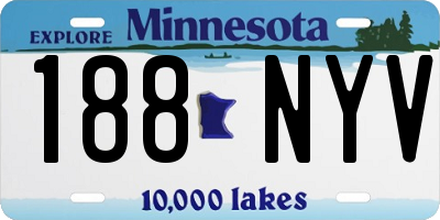 MN license plate 188NYV