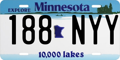 MN license plate 188NYY