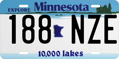 MN license plate 188NZE