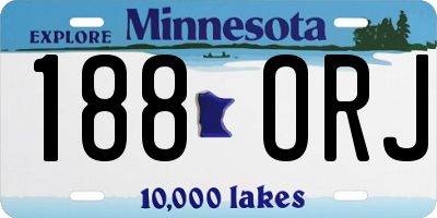 MN license plate 188ORJ