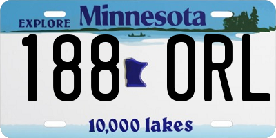 MN license plate 188ORL