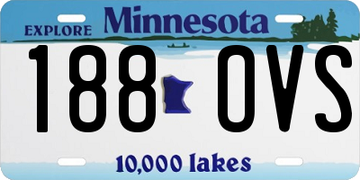 MN license plate 188OVS