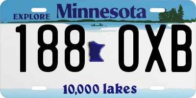 MN license plate 188OXB