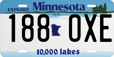MN license plate 188OXE