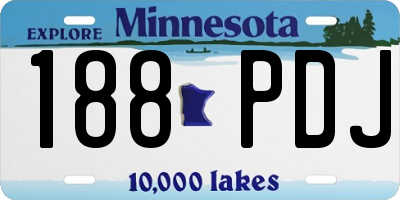 MN license plate 188PDJ
