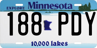 MN license plate 188PDY