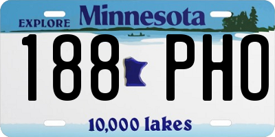 MN license plate 188PHO