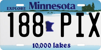 MN license plate 188PIX