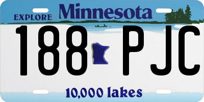 MN license plate 188PJC