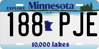 MN license plate 188PJE