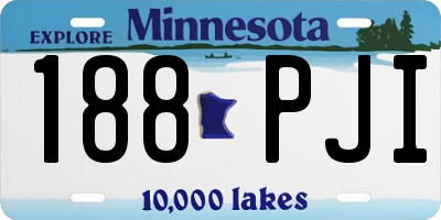 MN license plate 188PJI