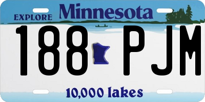 MN license plate 188PJM