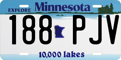MN license plate 188PJV