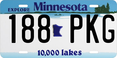 MN license plate 188PKG