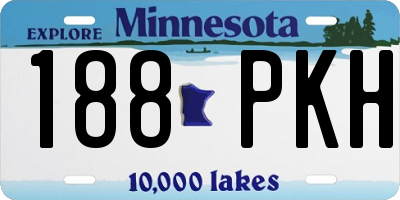MN license plate 188PKH