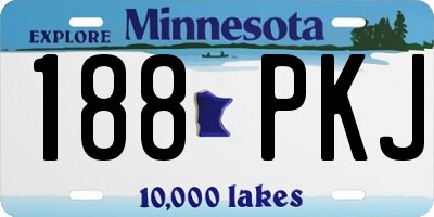 MN license plate 188PKJ