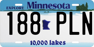 MN license plate 188PLN