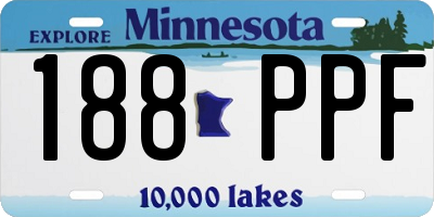 MN license plate 188PPF