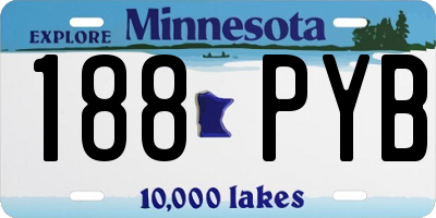 MN license plate 188PYB