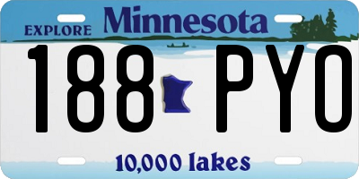 MN license plate 188PYO