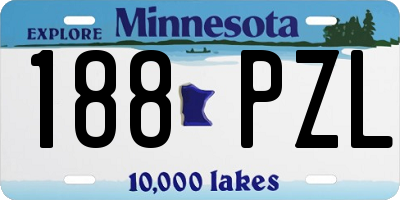 MN license plate 188PZL