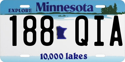 MN license plate 188QIA