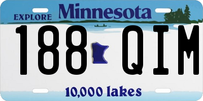 MN license plate 188QIM