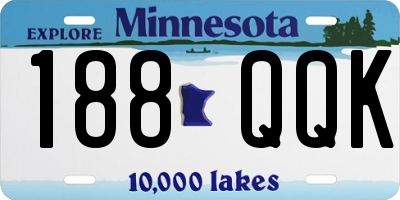 MN license plate 188QQK