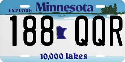 MN license plate 188QQR
