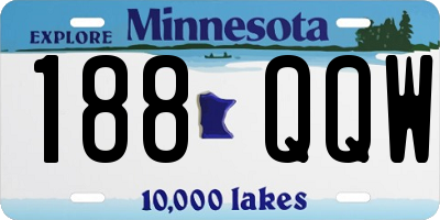 MN license plate 188QQW