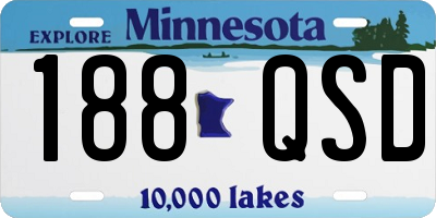 MN license plate 188QSD