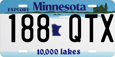 MN license plate 188QTX