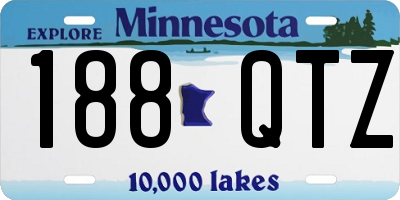 MN license plate 188QTZ