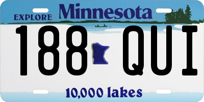 MN license plate 188QUI