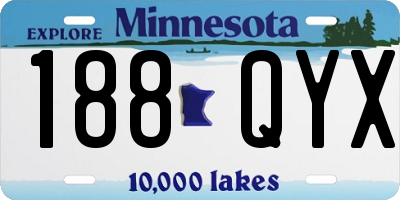 MN license plate 188QYX