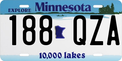 MN license plate 188QZA