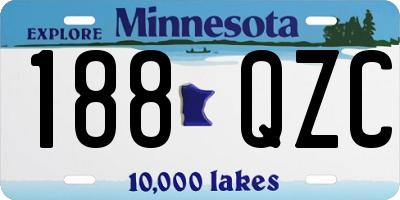 MN license plate 188QZC