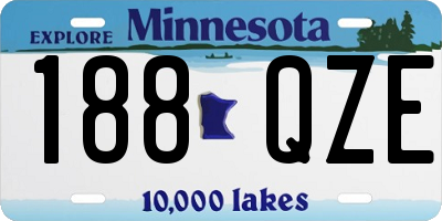 MN license plate 188QZE